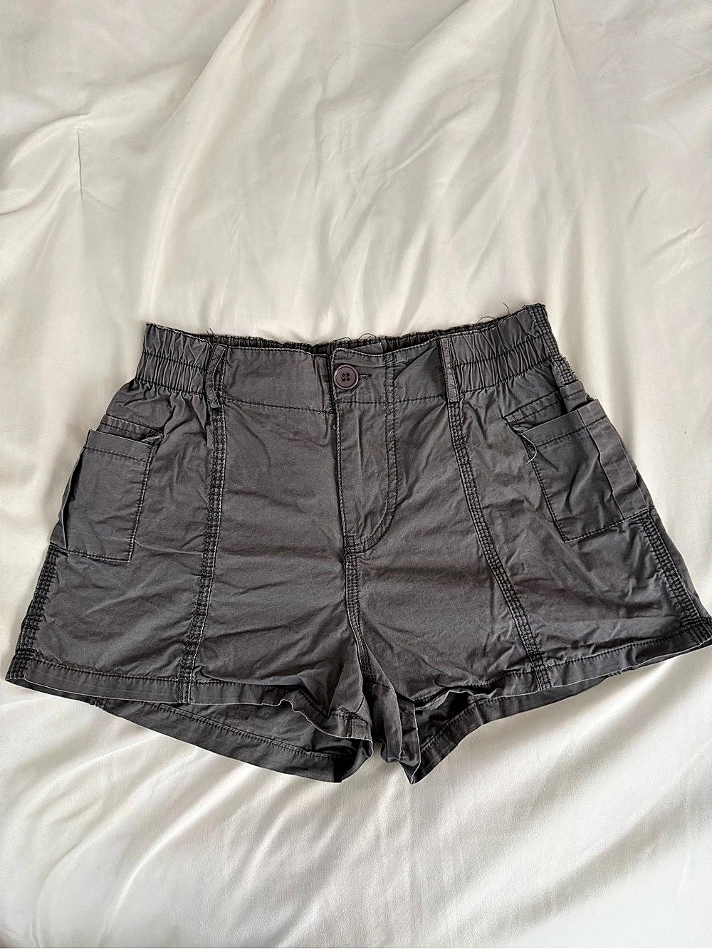 Women's Gray Cargo Shorts